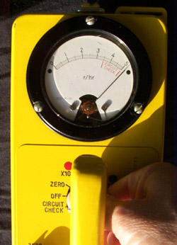 Circuit Check testing of Civil Defense Survey Meters.